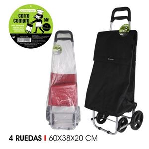 CARRO DE LA COMPRA PLEGABLE CON 4 RUEDAS COLORES SURTIDOS CONFORTIME - BY01011471500