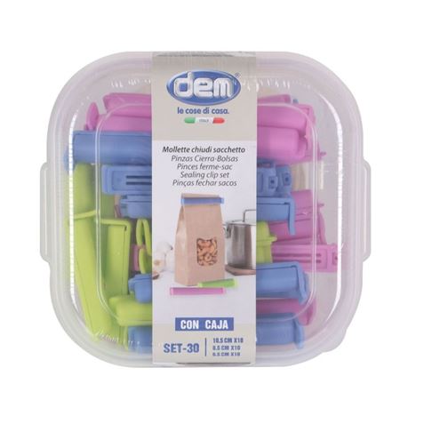 SET 30 PINZAS PLASTICAS DE CIERRE DE ALIMENTOS DEM - BY01019973074