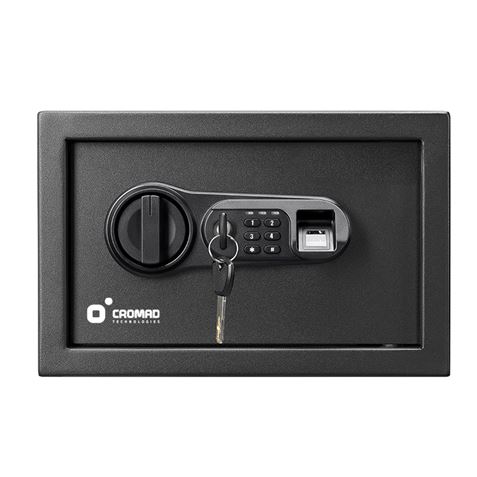 REAC CAJA FUERTE ELECTRÓNICA CON DETECTOR DE HUELLA 200X310X200MM CROMAD - CR1196-3