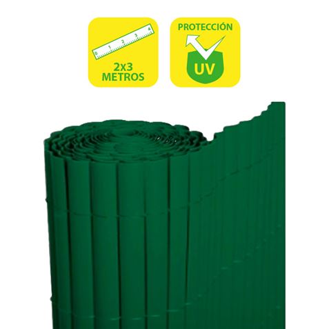 REACONDICIONADO CAÑIZO PLÁSTICO DOBLE CARA 2X3 METROS VERDE SUNGARDEN - SG0044