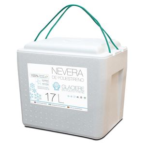 NEVERA DE POLIESTIRENO 17 LITROS CON ASAS CORDON - 10375