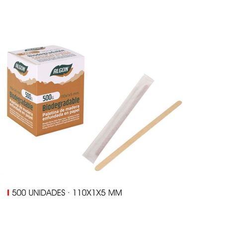 SET 500 PALETINAS MADERA 110X1X5MM ALGON - BA01019175203-2