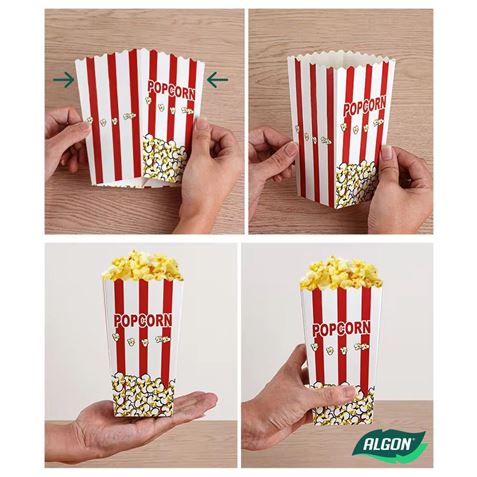 SET 6 CUBO PALOMITA CARTON 19.7 X 9.2 ALGON - BA01054078030-2