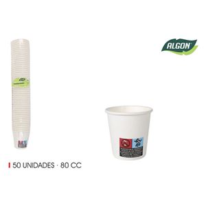 SET 50 VASO BLANCO CARTON 80CC ALGON - BA01054075084-1