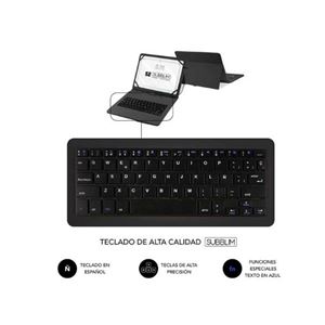 TECLADO CON FUNDA UNIVERSAL PARA TABLETS HASTA 11" NEGRO SUBBLIM - SUB-KT1-USB001-3