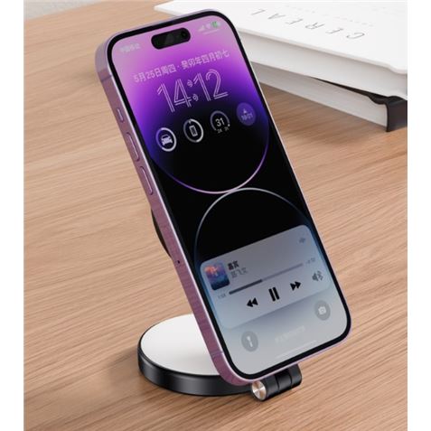 ARO DE LUZ 3 TONALIDAD MAGNETICO MAGSAFE CON ESPEJO Y GIRATORIO SS35 NEGRO - XOSS35BK-4