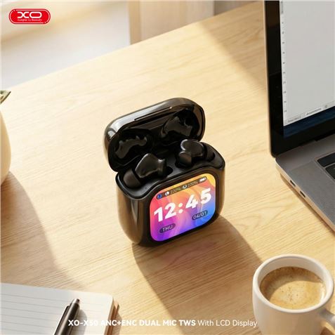 AURICULARES BLUETOOTH TWS CON DOBLE MICRO Y DISPLAY X50 NEGRO XO - XOX50-3