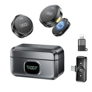 MICRÓFONO INALAMBRICO DE SOLAPA CON ESTUCHE DE CARGA MC12 XO - XOMC12