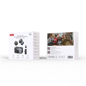 MICRÓFONO INALAMBRICO DE SOLAPA CON ESTUCHE DE CARGA MC12 XO - XOMC12-5