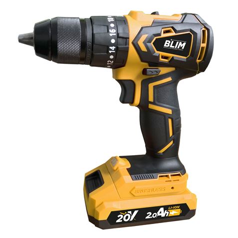 TALADRO PERCUTOR S/CARBONES 20V | 2 BATERIAS 2AH BLIM - BL0108