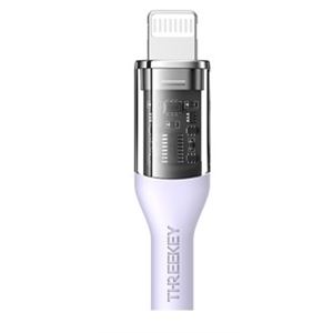 CABLE USB TIPO C A LIGHTNING 1M 27W THREEKEY VIOLETA - TKNB05LGPR