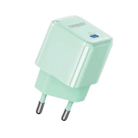 CARGADOR DE CORRIENTE 30W TIPO C THREEKEY VERDE