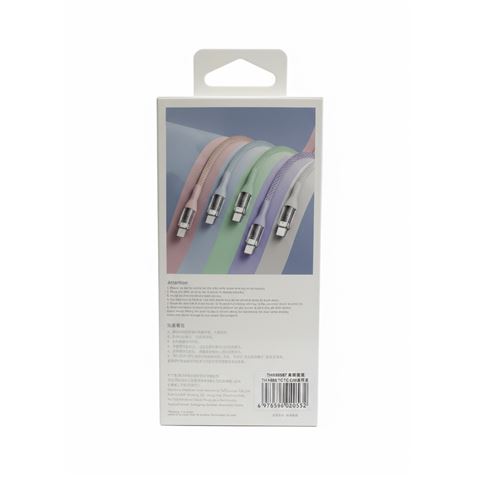 CABLE TIPO C A TIPO C 1 METRO 60W THREEKEY AZUL - TKNB05TCBL