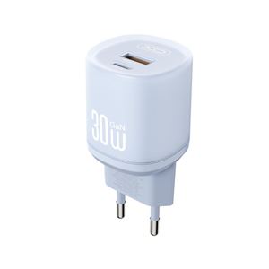 CARGADOR CARGA RAPIDA 30W USB-A Y USB-C L151 AZUL XO - XOL151BL