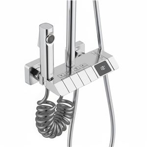 COLUMNA DE DUCHA SEL. BOTON DISPLAY CROMADA FONTASTOCK - FSKFCD007-2