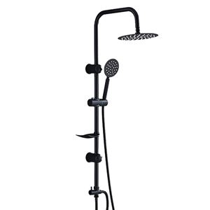 COLUMNA DE DUCHA VERTICAL SIN GRIFO NEGRA FONTASTOCK - FSKFCD003