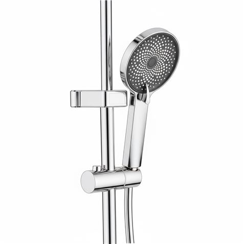 CONJUNTO DE DUCHA CON BARRA Y MONOMANDO CROMADO FONTASTOCK - FSKFCD002-1