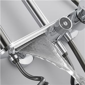 CONJUNTO DE DUCHA CON BARRA Y MONOMANDO CROMADO FONTASTOCK - FSKFCD002-3