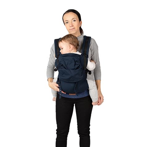 MOCHILA DE PORTEO BEBE +3 MESES HASTA 20KG NAVI BLUE COLLET MOMI