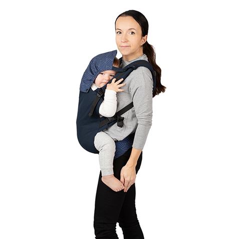MOCHILA DE PORTEO BEBE +3 MESES HASTA 20KG NAVI BLUE COLLET MOMI