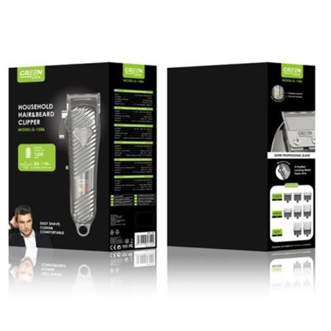 CORTAPELOS RECARGABLE CON DISPLAY CROMADA GREEN LYCA - G-1586-1