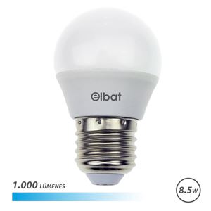 BOMBILLA LED G45 | 8.5W | 1000LM | E27 | LUZ FRIA | ELBAT