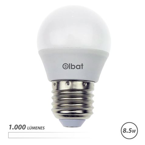 BOMBILLA LED G45 | 8.5W | 1000LM | E27 | LUZ BLANCA | ELBAT - EB0603