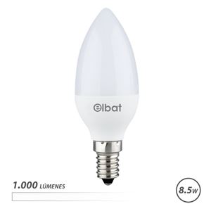 BOMBILLA LED C37 | 8.5W | 1000LM | E14 | LUZ BLANCA | ELBAT