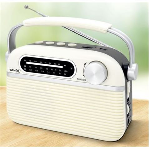 RADIO CLASICA RECARGABLE CON BLUETOOTH 4408 GEN-X - FMGB-4426