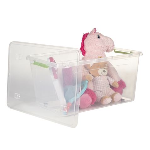 CAJA ORGANIZADORA CON TAPA, RUEDAS Y CIERRES 585X390X300MM ARTPLAST - MP70TTV-1