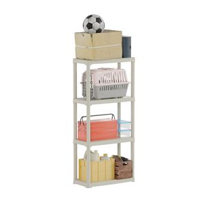 REAC ESTANTERIA POLIPROPILENO MARFIL 4 BALDAS 600X300XH1330MM ARTPLAST - T604E-1