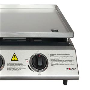 REACONDICIONADA PLANCHA DE ASAR 2 FUEGOS INOXIDABLE MUVIP - MV0616-2