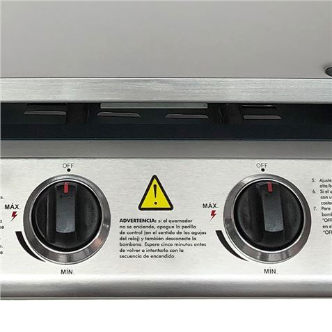 REACONDICIONADA PLANCHA DE ASAR 2 FUEGOS INOXIDABLE MUVIP - MV0616-3