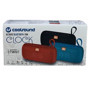 REACONDICIONADO ALTAVOZ BLUETOOTH CLOCK 10W ROJO COOLSOUND - CLOCK-2