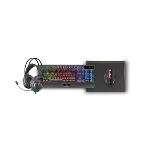 PACK GAMING 4EN1 TECLADO H-MECH | RATON RGB | AURICULARES | ALFOMBRILLA - MCP124PROES-1