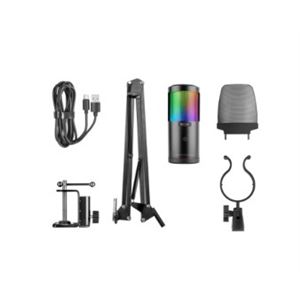 MICROFONO MMICSC NEGRO | BRAZO REGULABLE | RGB | ACCESORIOS | MARS GAMING - MMICSC-3