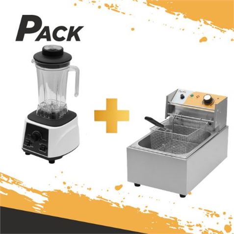 PACK FREIDORA INDUSTRIAL 9 LTROS 2500W + BATIDORA PROFESIONAL 2000W CHEFPRO - PACK193-1