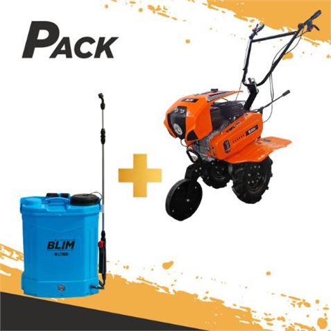 PACK MOTOCULTOR GASOLINA 7.5HP + SULFATADORA BATERIA 16 LITROS BLIM - PACK189-1