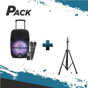 PACK ALTAVOZ A350 AMPLIFICADO 12" 350W + TRIPODE COOLSOUND - PACK191-1