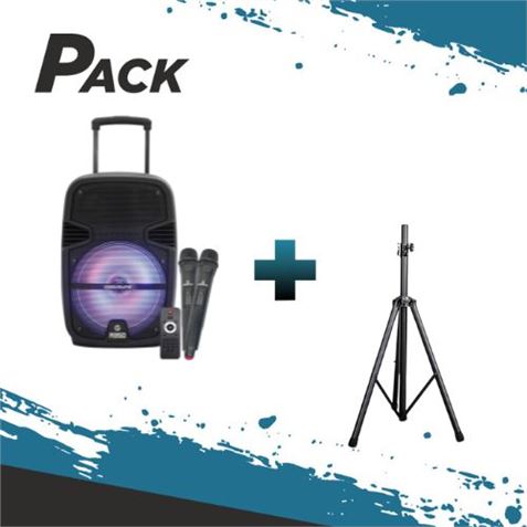 PACK ALTAVOZ A350 AMPLIFICADO 12" 350W + TRIPODE COOLSOUND - PACK191-1