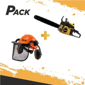 PACK MOTOSIERRA GASOLINA 63.3CC 50CM + CASCO SEGURIDAD COMPLETO BLIM - PACK194-1