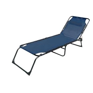 TUMBONA PLEGABLE CON ALMOHADA AZUL PETROLEO - 10003M