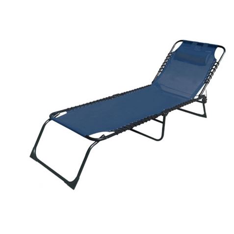 TUMBONA PLEGABLE CON ALMOHADA AZUL PETROLEO - 10003M