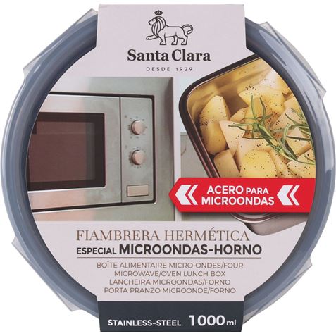 FIAMBRERA ACERO 1L APTA PARA MICROONDAS Y HORNO STA CLARA - 8433774745013-1