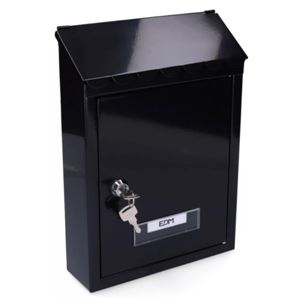 BUZON ACERO STANDAR NEGRO 21X6X30CM - 85806
