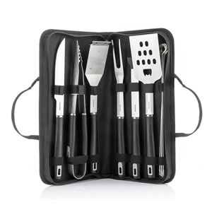 KIT DE 6 UTENSILIOS PARA BARBACOA CON MALETIN - 8435527824792-1