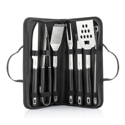 KIT DE 6 UTENSILIOS PARA BARBACOA CON MALETIN - 8435527824792-1