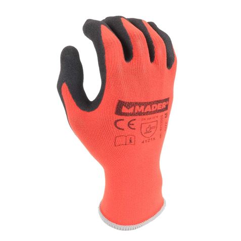 GUANTES DE PROTECCION NYLON + SPANDEX + NITRILO M MADER - 96441-1