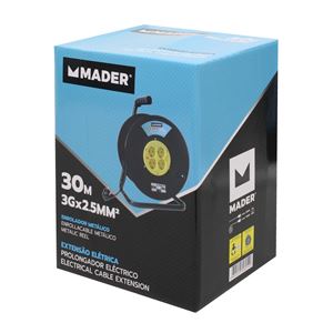 ENROLLADOR DE CABLE METALICO 30M 3X2.5MM - 56054-2