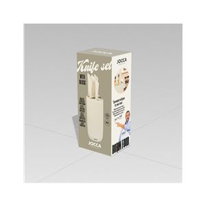 SET 5 CUCHILLOS ACERO INOXIDABLE + TACOMA CREMA JOCCA - 2712C-2